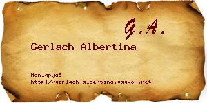 Gerlach Albertina névjegykártya